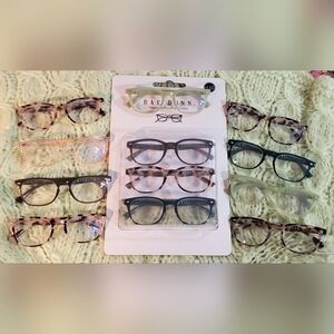 TWELVE pairs of rae dunn "judy" readers 1.50 strength, 5 w/blue light coating!!